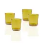 Gy Votive Set (4 Pieces) Yellow Glass Candle Holder with T-Lights, 2 image