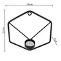 Set of 2 Black Metal Wall Mounted Hexagon Tealight Candle Holder T-Light Candles, 4 image