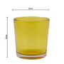 Gy Votive Set (4 Pieces) Yellow Glass Candle Holder with T-Lights, 4 image