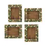 Multi Picture Rustic Wooden Logs Resin Collage Photo Frame Home and Wall Mounting or Table Top Decorations Set Designer Picture Frames Gallery Wall Frame Set (Green), 2 image
