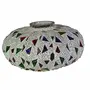 Mosaic Melon Votive Large Glass Candle Holder Stand with Free Candle
