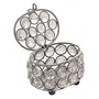 Oval Crystal Silver Jewellery Box, 2 image