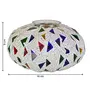 Persian Mosaic Melon Votive Small Glass Candle Holder Stand with Free Candle, 2 image