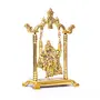 Metal Gold Plated Radha Krishna Idol on Jhula Idol Statue Showpiece Figurine for janmashtami Janmashtami jhula GiftMandir Pooja Murti (Size 7.5 x 5 Inches), 5 image
