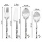 Premium Stainless Steel - Elegant Flatware 16 Pieces Regal Cuts Cutlery Set, 4 image