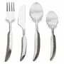 Premium Stainless Steel - Elegant Flatware 16 Pieces French Half-Wing Cutlery Set, 2 image