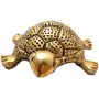 Metal Feng Shui Tortoise On Plate Showpiece Item (Golden Diameter: 5.5 Inch), 5 image