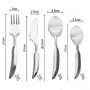 Premium Stainless Steel - Elegant Flatware 16 Pieces French Half-Wing Cutlery Set, 4 image