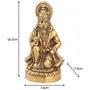 Hanuman ji Statue Sitting in Metal Hanuman ji Idol Bajrangbali Murti Gift Article Decorative Showpiece, 2 image
