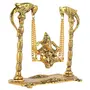 Ganesh Jhula Idol | Ganesha Swing Statue | Ganpati Jhoola Murti | for Home Decor Mother/Father's Day Anniversary Birthday, 2 image