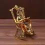 Brass 3D Moving Lord Ganesha Statue Sitting on A Chair and Reading Ramayan, 2 image