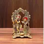 Radha Krishna Statue Gift Mother/Father Day Birthday Gift Radha Krishna Gold Plated Showpiece Statue Playing te Home Decorative Item