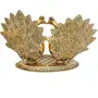 Metal Peacock Pair Decorative Showpiece(Aluminium Gold), 5 image