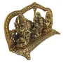 Laxmi Ganesh Saraswati Idol Gold Plated Showpiece Statute for House Warming Gift & Home Decor Congratulatory Gift Wedding Gift Return Gift, 5 image