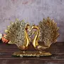 Metal Peacock Pair Decorative Showpiece(Aluminium Gold), 6 image