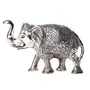 Silver Metal Medium Size Elephant for Home Decor