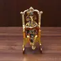 Brass 3D Moving Lord Ganesha Statue Sitting on A Chair and Reading Ramayan