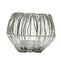 Wire Tangle Silver Tea Light Candle Holder for Home Decoration for Home Room Bedroom Lights Decoration Metal Candle Holder Stand with Free Candle - Pack of 2, 3 image
