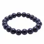 Stone Black Obsidian 12 mm Beads Bracelet for Grounding For Man, Woman, Boys & Girls- Color: Black (Pack of 1 Pc.), 2 image