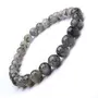 Stone Healing Tourmalinated Quartz Bracelet For Serenity For Man, Woman, Boys & Girls- Color: Clear & Black (Pack of 1 Pc.), 5 image