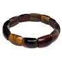 Stone Iron Tiger Eye Broad Bracelet For Man, Woman, Boys & Girls- Color: Brown (Pack of 1 Pc.), 2 image