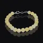 Stone Calcite Beads Bracelet with Hook For Man, Woman, Boys & Girls- Color: Yellow (Pack of 1 Pc.), 4 image