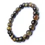 Stone Tiger Eye Beads Bracelet For Man, Woman, Boys & Girls- Color: Yellow (Pack of 1 Pc.), 3 image