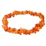 Stone Carnelian Gemstone Chips Bracelet For Man, Woman, Boys & Girls- Color: Orange (Pack of 1 Pc.), 2 image