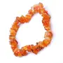 Stone Carnelian Gemstone Chips Bracelet For Man, Woman, Boys & Girls- Color: Orange (Pack of 1 Pc.), 3 image