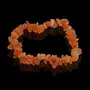Stone Carnelian Gemstone Chips Bracelet For Man, Woman, Boys & Girls- Color: Orange (Pack of 1 Pc.), 4 image