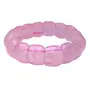 Stone Rose Quartz Flat Bracelet For Man, Woman, Boys & Girls- Color: Pink (Pack of 1 Pc.), 2 image
