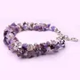 Stone Amethyst Cluster Chip Bracelet For Man, Woman, Boys & Girls- Color: Purple (Pack of 1 Pc.), 2 image