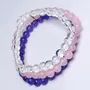 Stone Combination (Amethyst, Rose Quartz & Clear Quartz) Bracelet For Man, Woman, Boys & Girls- Color: Multicolour (Pack of 1 Pc.), 3 image