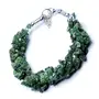 Stone Jade Chip Cluster Bracelet For Man, Woman, Boys & Girls- Color: Green (Pack of 1 Pc.), 3 image