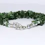 Stone Jade Chip Cluster Bracelet For Man, Woman, Boys & Girls- Color: Green (Pack of 1 Pc.), 4 image