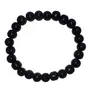 Stone Black Obsidian Beads Bracelet For Man, Woman, Boys & Girls- Color: Black (Pack of 1 Pc.), 2 image
