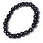 Stone Black Obsidian Beads Bracelet For Man, Woman, Boys & Girls- Color: Black (Pack of 1 Pc.), 3 image
