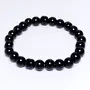 Stone Black Obsidian Beads Bracelet For Man, Woman, Boys & Girls- Color: Black (Pack of 1 Pc.), 4 image