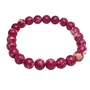 Stone Emperor Red Beads Bracelet For Man, Woman, Boys & Girls- Color: Red (Pack of 1 Pc.), 3 image