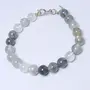 Stone Light Iolite Beads Bracelet with Hook For Man, Woman, Boys & Girls- Color: Grey (Pack of 1 Pc.), 2 image