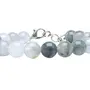 Stone Light Iolite Beads Bracelet with Hook For Man, Woman, Boys & Girls- Color: Grey (Pack of 1 Pc.), 3 image