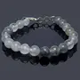 Stone Light Iolite Beads Bracelet with Hook For Man, Woman, Boys & Girls- Color: Grey (Pack of 1 Pc.), 4 image