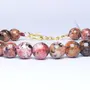 Stone Fire Agate Bead with Golden hook Bracelet For Man, Woman, Boys & Girls- Color: Orange (Pack of 1 Pc.), 4 image