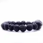 Stone Lava with Tibetan Bead For Man, Woman, Boys & Girls- Color: Black (Pack of 1 Pc.), 4 image