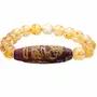 Stone Citrine with Tibetan Bead For Man, Woman, Boys & Girls- Color: Yellow (Pack of 1 Pc.), 2 image
