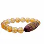 Stone Citrine with Tibetan Bead For Man, Woman, Boys & Girls- Color: Yellow (Pack of 1 Pc.), 4 image