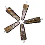 Stone Tiger Eye Wrapped Flat Point Pendant For Man, Woman, Boys & Girls- Color- Yellow (Pack of 1 Pc.), 3 image