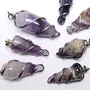 Stone Spiral Amethyst Pendant For Man, Woman, Boys & Girls- Color- Purple (Pack of 1 Pc.), 6 image