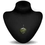 Stone Vesuvianite Flat Wrapped Pendant For Man, Woman, Boys & Girls- Color- Green (Pack of 1 Pc.), 6 image