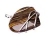 Stone Tiger Eye Wrapped Heart Energy Pendant For Man, Woman, Boys & Girls- Color- Brown (Pack of 1 Pc.), 2 image